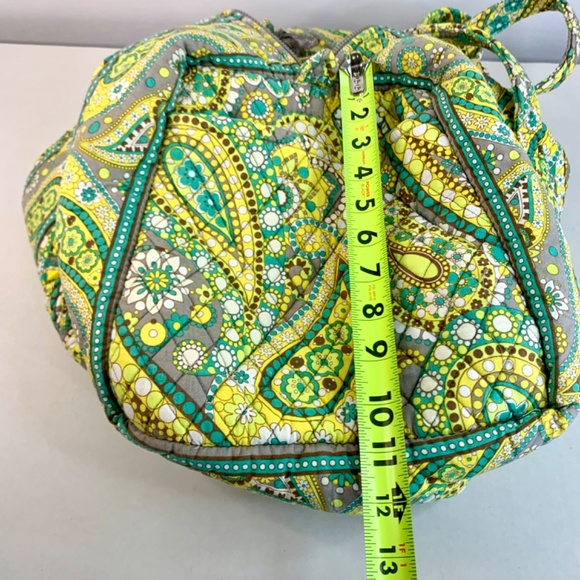 Vera Bradley/Lemon Parfait (retired) yellow green gray quilted large duffel bag - Picture 11 of 13